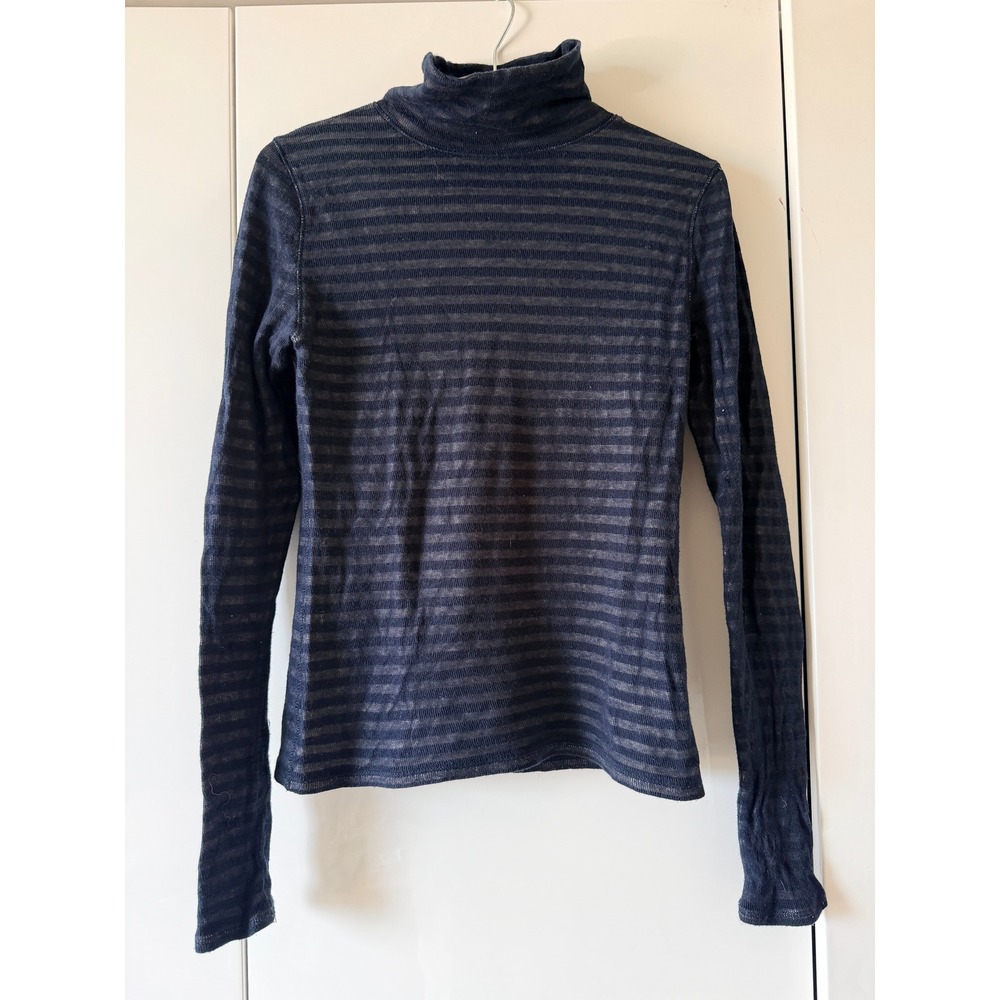 🍁Fall Sale! rag & bone / JEAN Keaton Striped Turtleneck Railroad Stitch Sz S